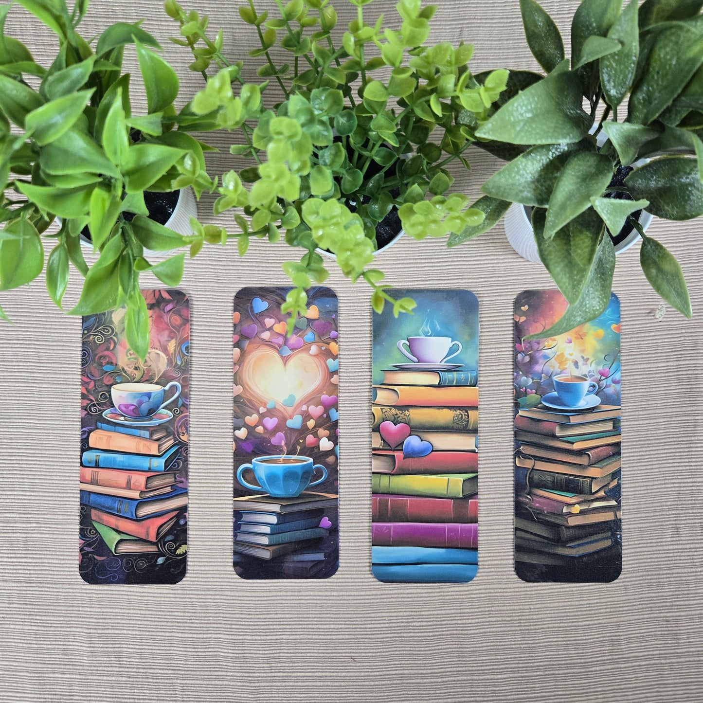 Beautiful Books and Coffee Bookmark