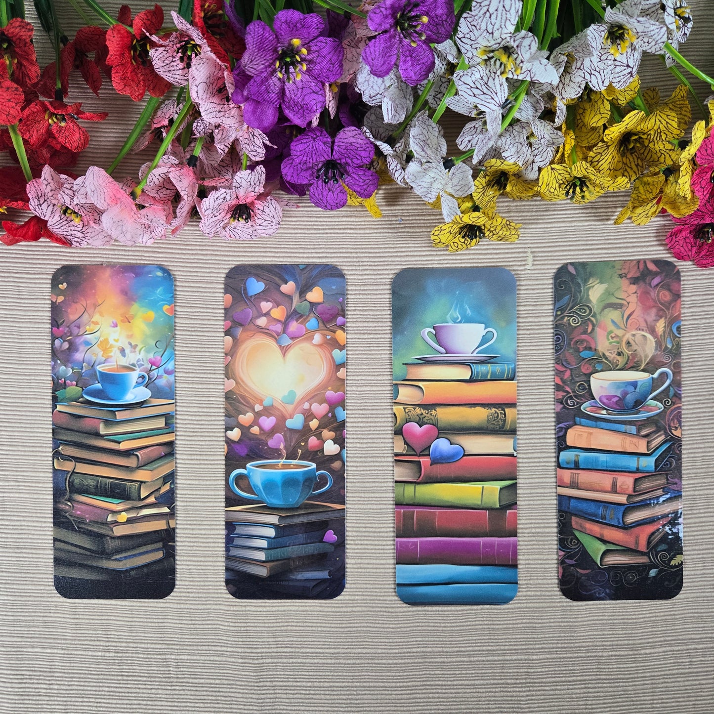 Beautiful Books and Coffee Bookmark