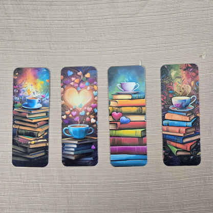 Beautiful Books and Coffee Bookmark