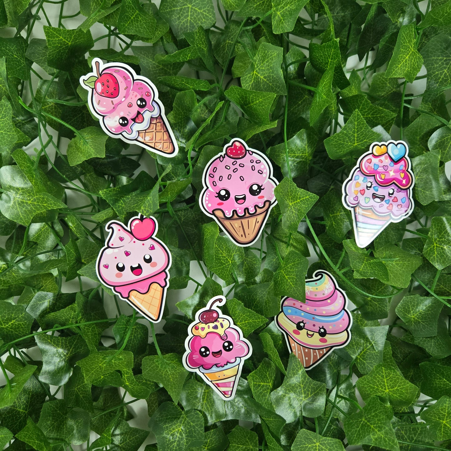 Adorable Ice Cream Cone Stickers