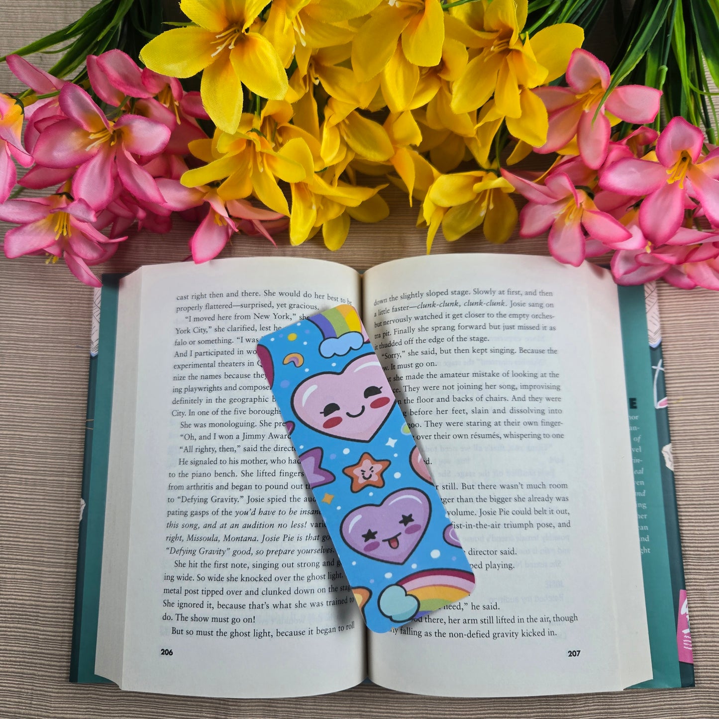 Kawaii Hearts and Stars Bookmark