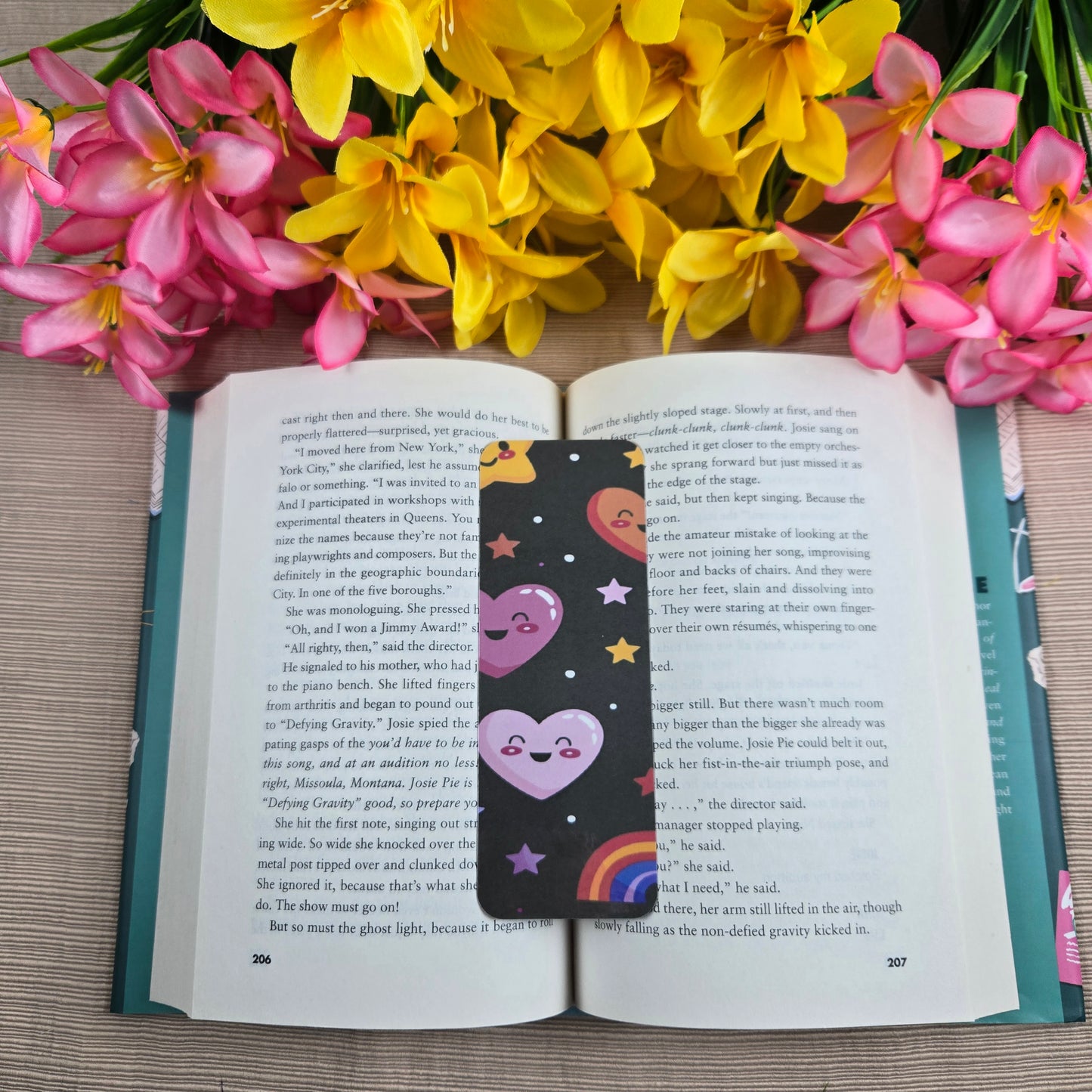 Kawaii Hearts and Stars Bookmark