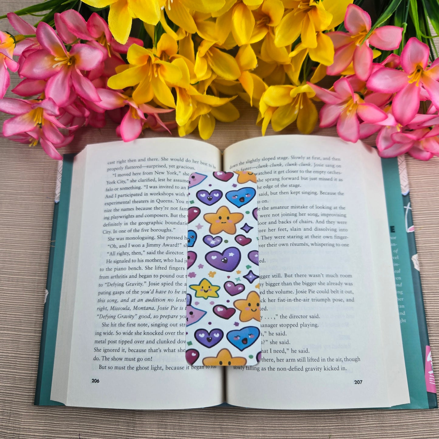 Kawaii Hearts and Stars Bookmark