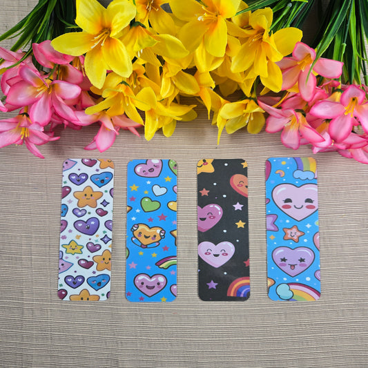 Kawaii Hearts and Stars Bookmark