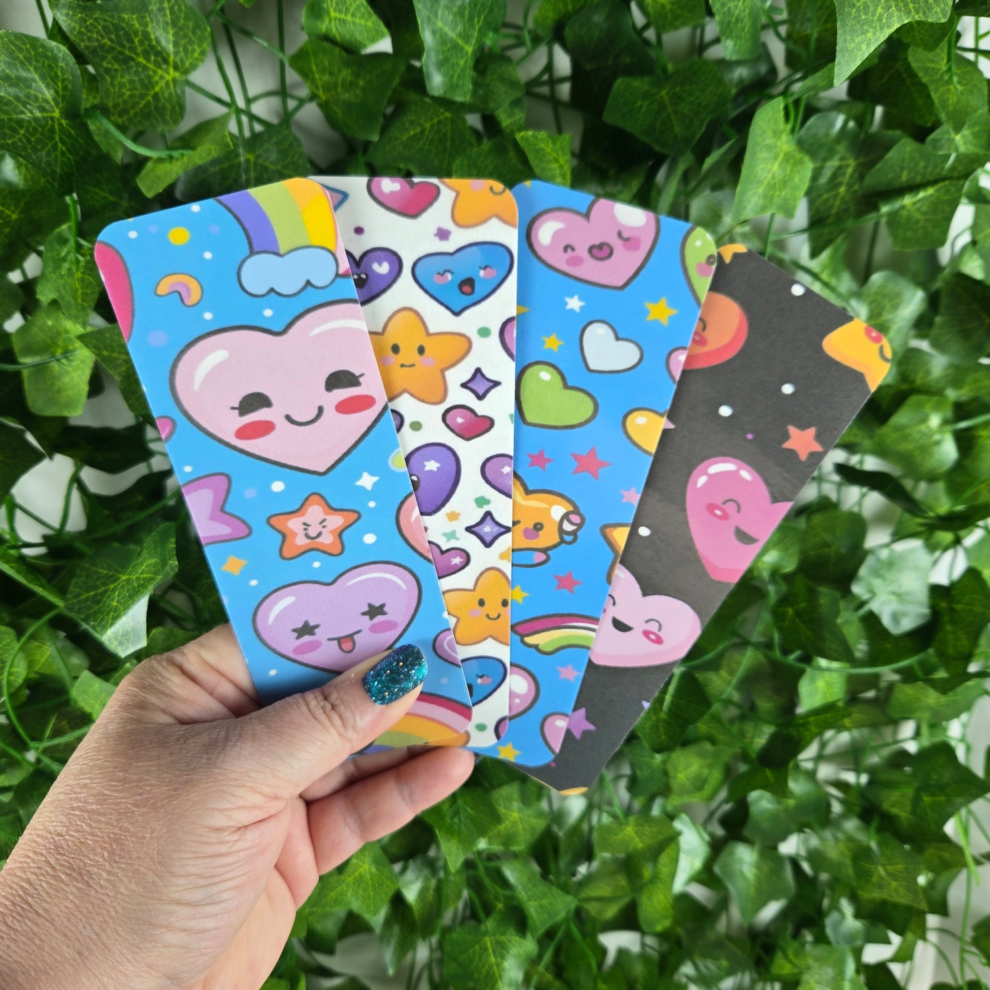 Kawaii Hearts and Stars Bookmark