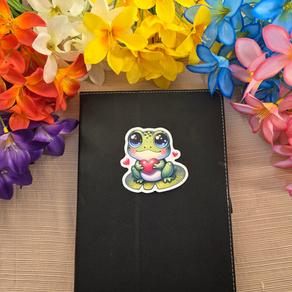 Adorable Love Frog Sticker