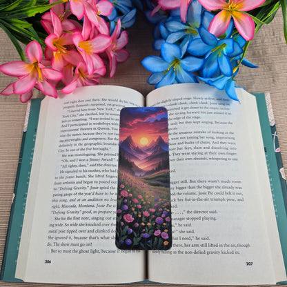 Mountain Floral Landscape Bookmark