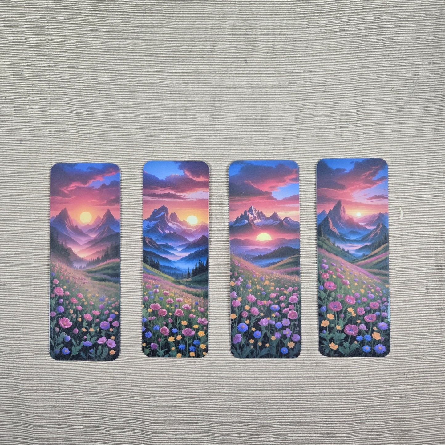 Mountain Floral Landscape Bookmark