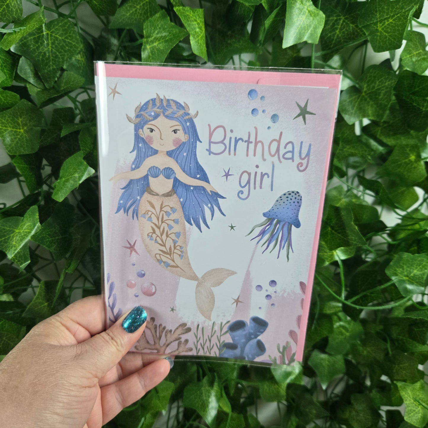 Mermaid Birthday Girl Card