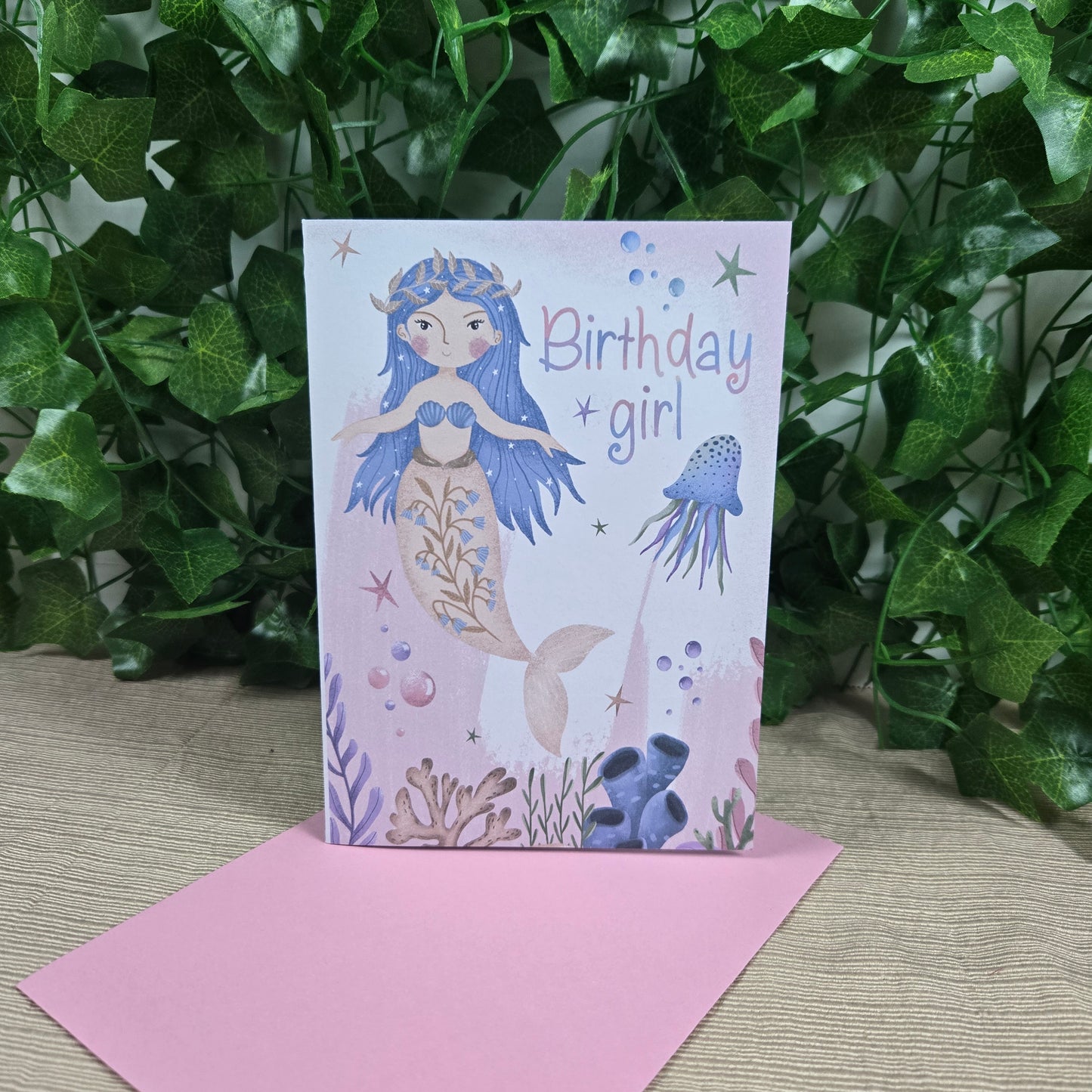 Mermaid Birthday Girl Card