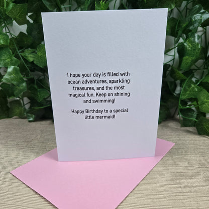 Mermaid Birthday Girl Card
