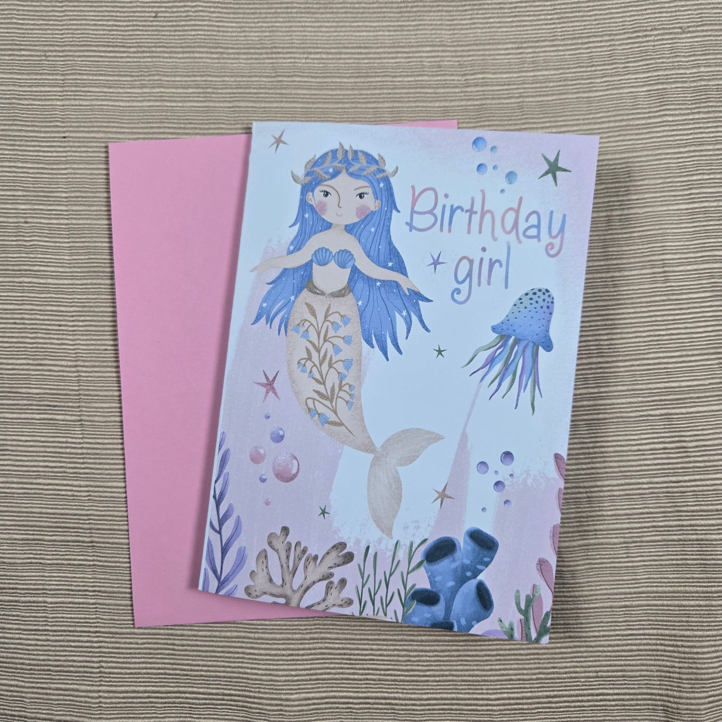 Mermaid Birthday Girl Card