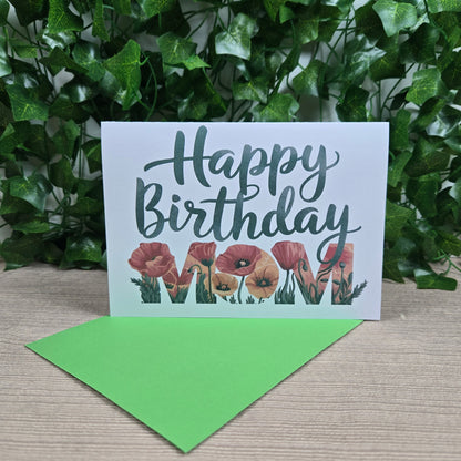 Floral Happy Birthday Mom Card