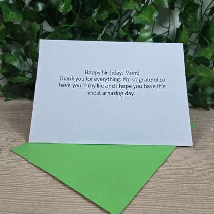 Floral Happy Birthday Mom Card