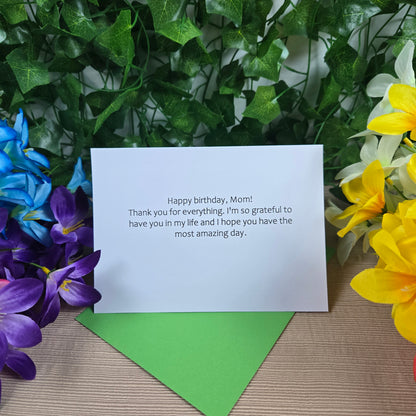 Floral Happy Birthday Mom Card