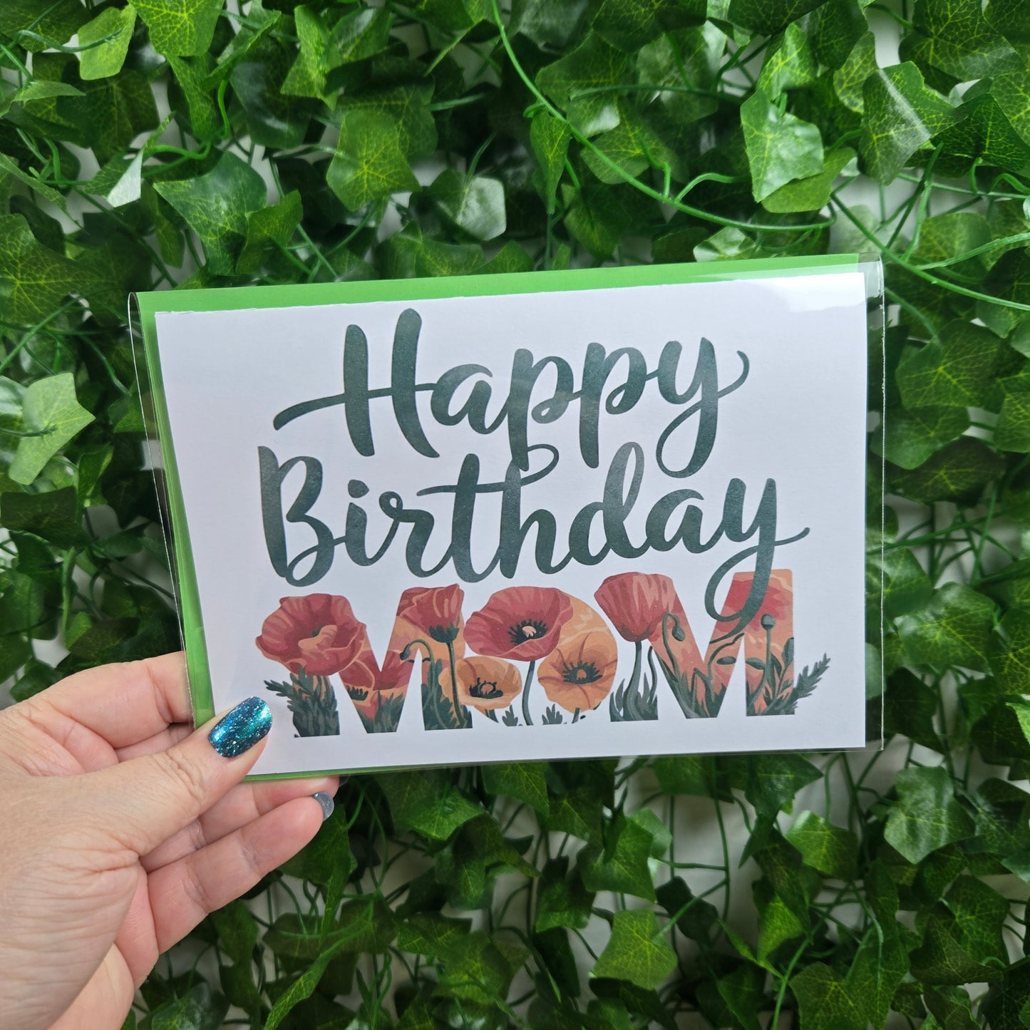 Floral Happy Birthday Mom Card