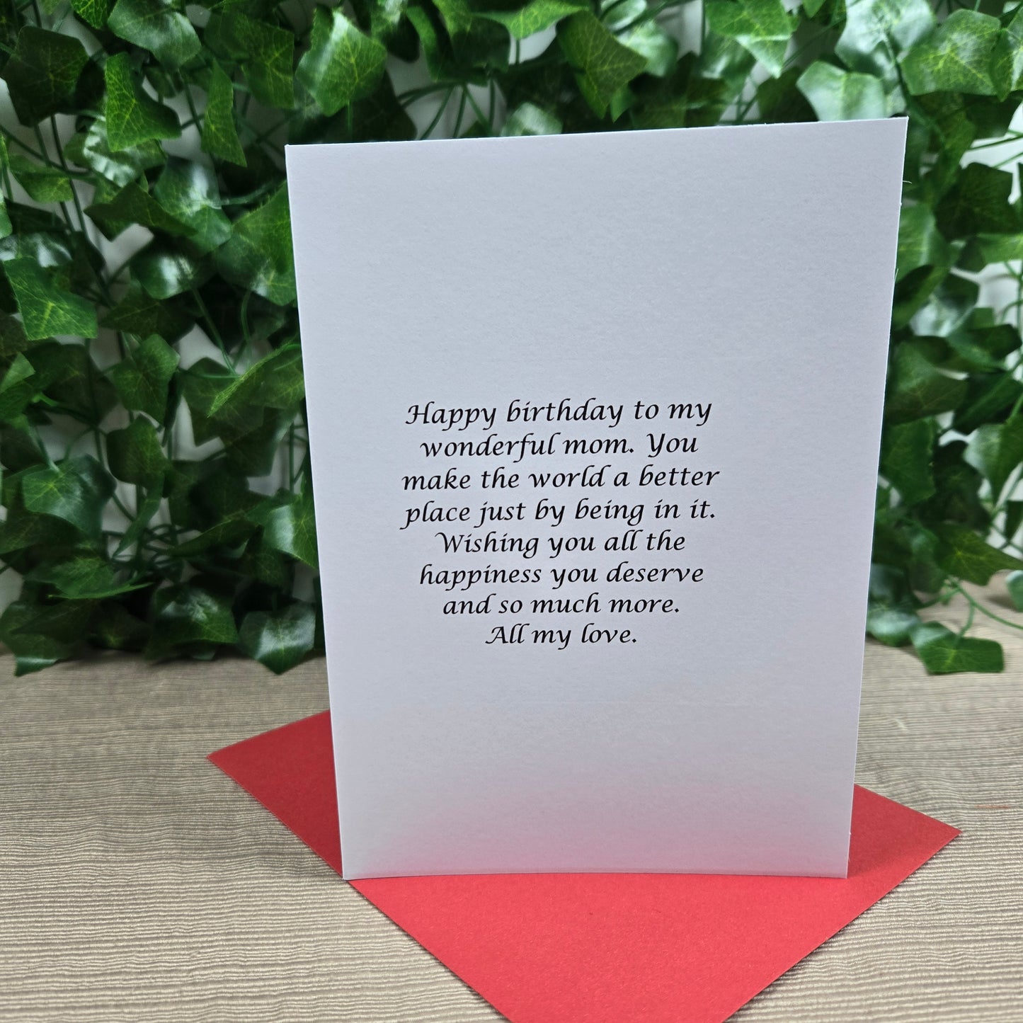 Tulips in Vase Happy Birthday Mom Card