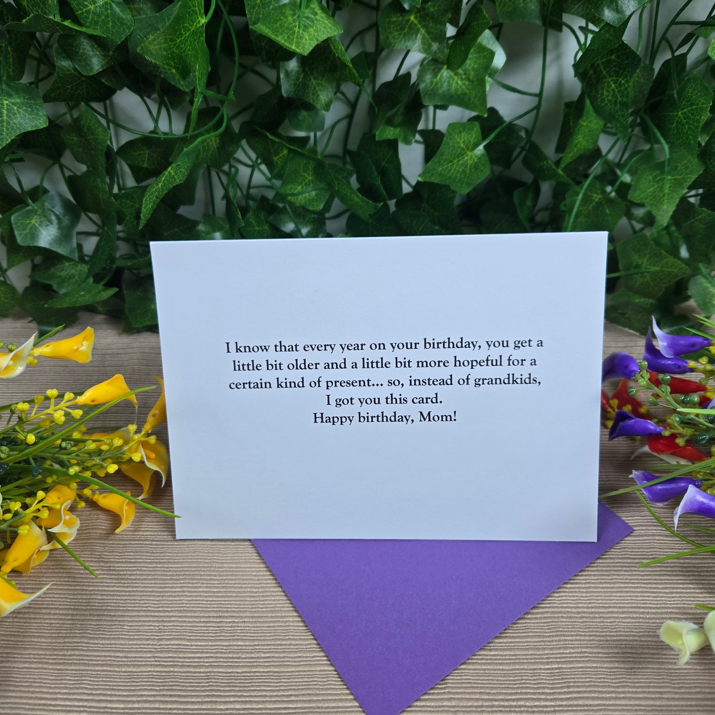 Funny Instead of Grandkids Mom Birthday Card