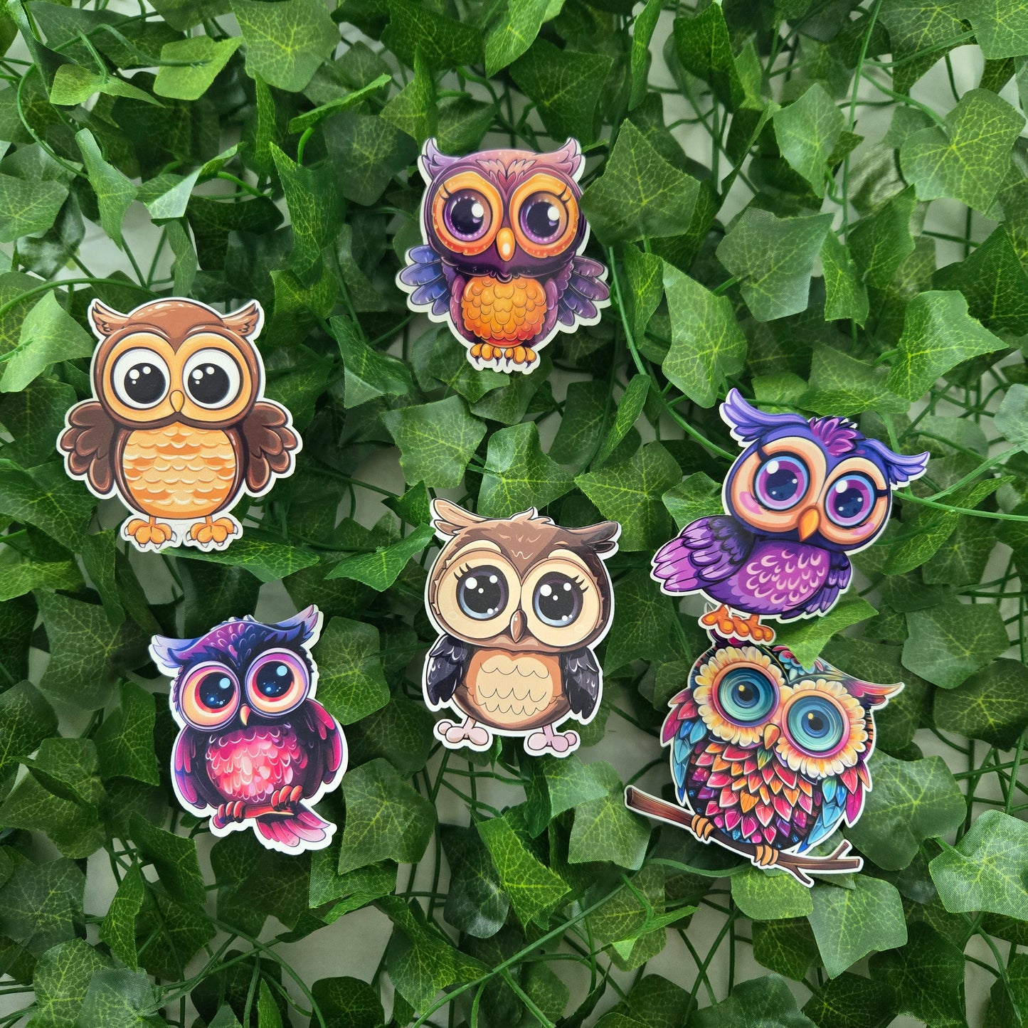 Colorful Owl Stickers