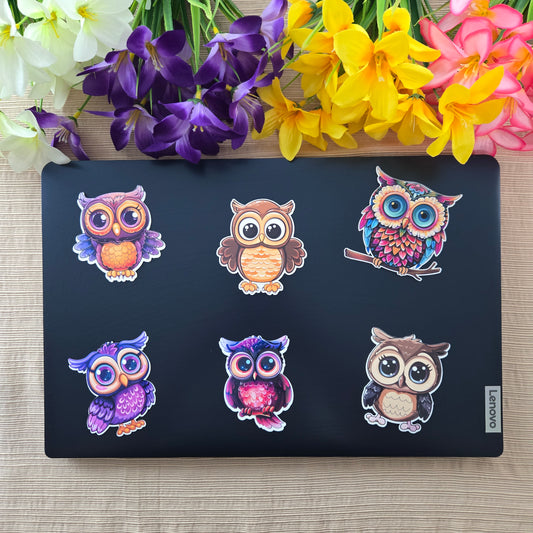 Colorful Owl Stickers