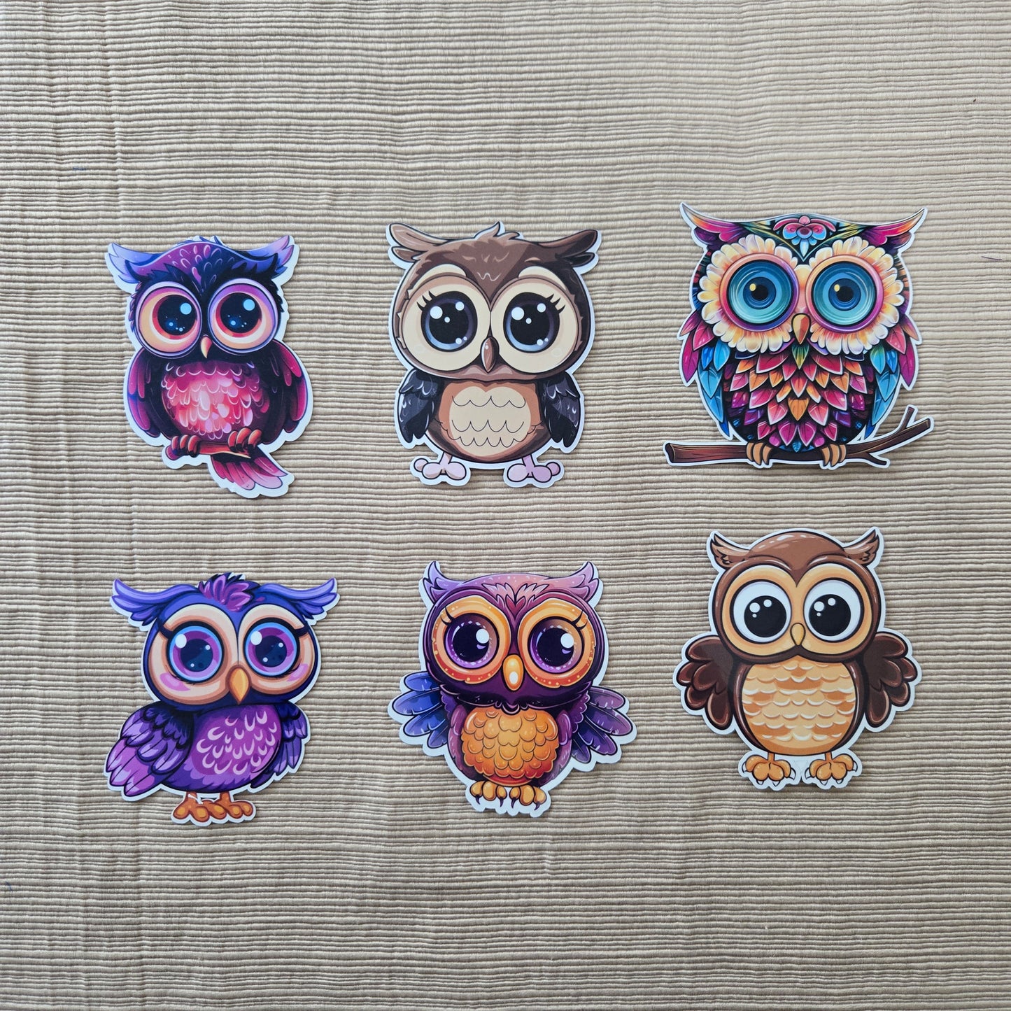 Colorful Owl Stickers