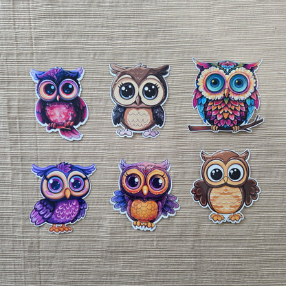 Colorful Owl Stickers