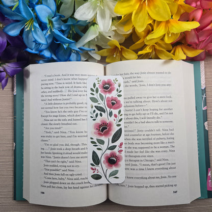 Pink Floral Bookmark