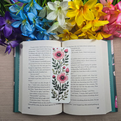 Pink Floral Bookmark