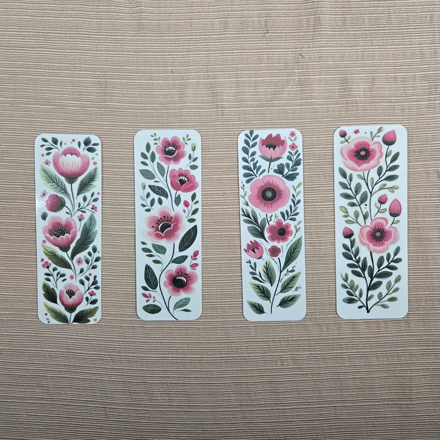 Pink Floral Bookmark