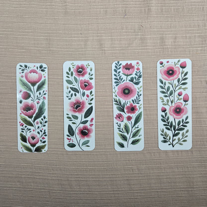 Pink Floral Bookmark