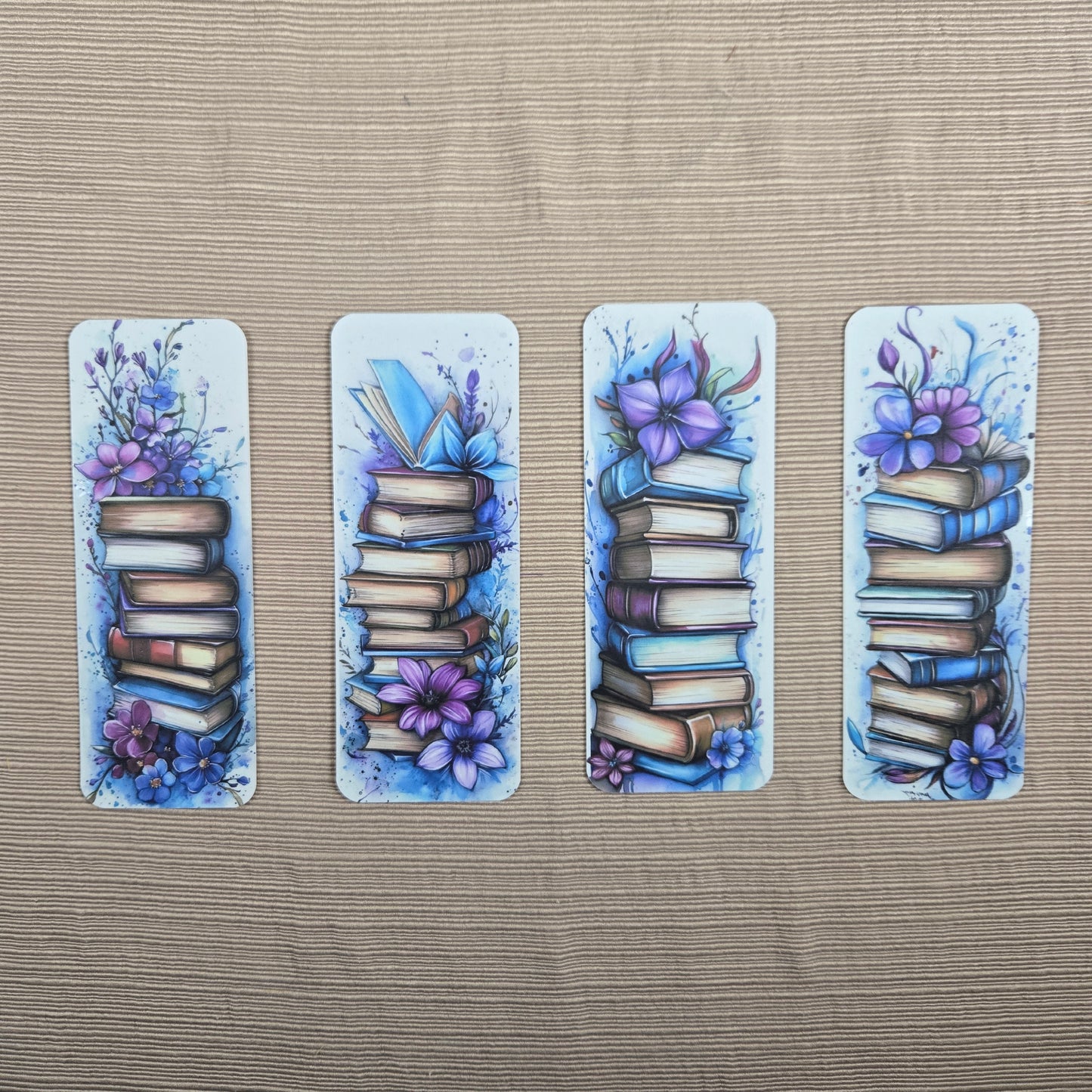 Beautiful Flowers on Books Bookmark
