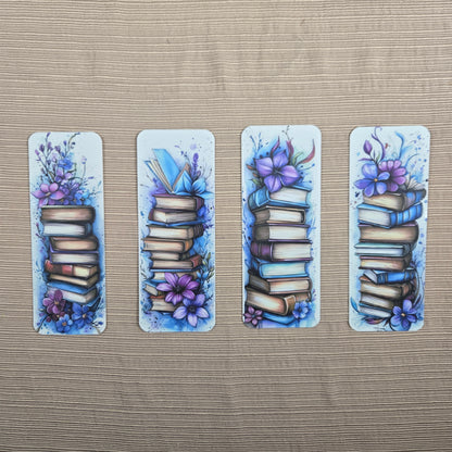 Beautiful Flowers on Books Bookmark