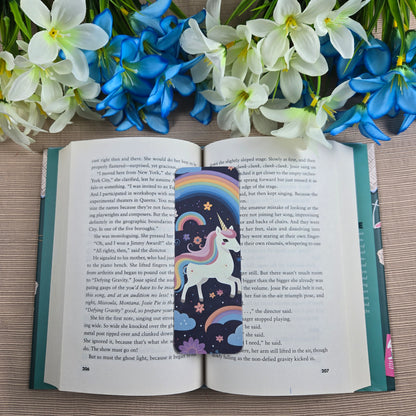 Rainbow and Unicorn Bookmark