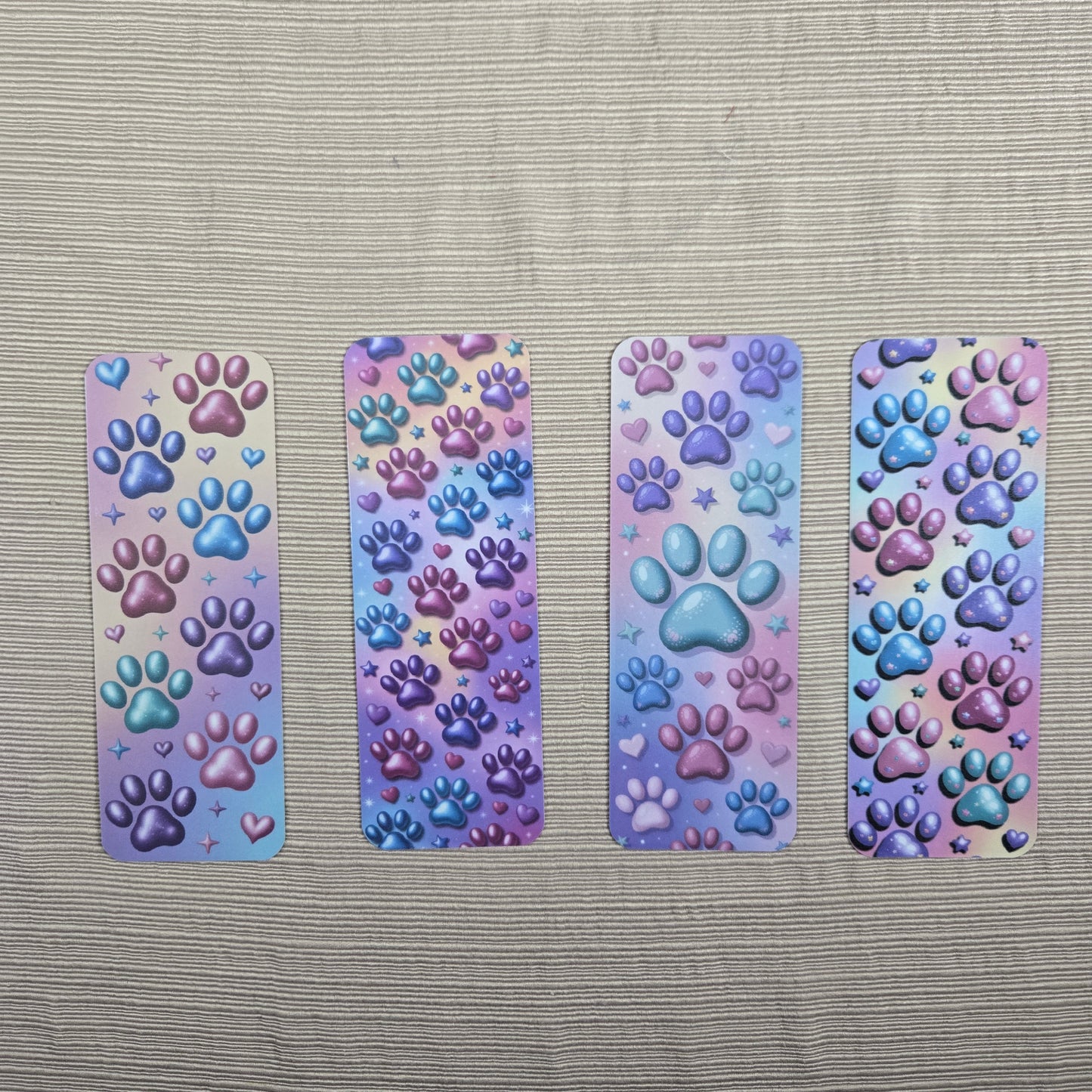 Colorful Paw Prints Bookmark