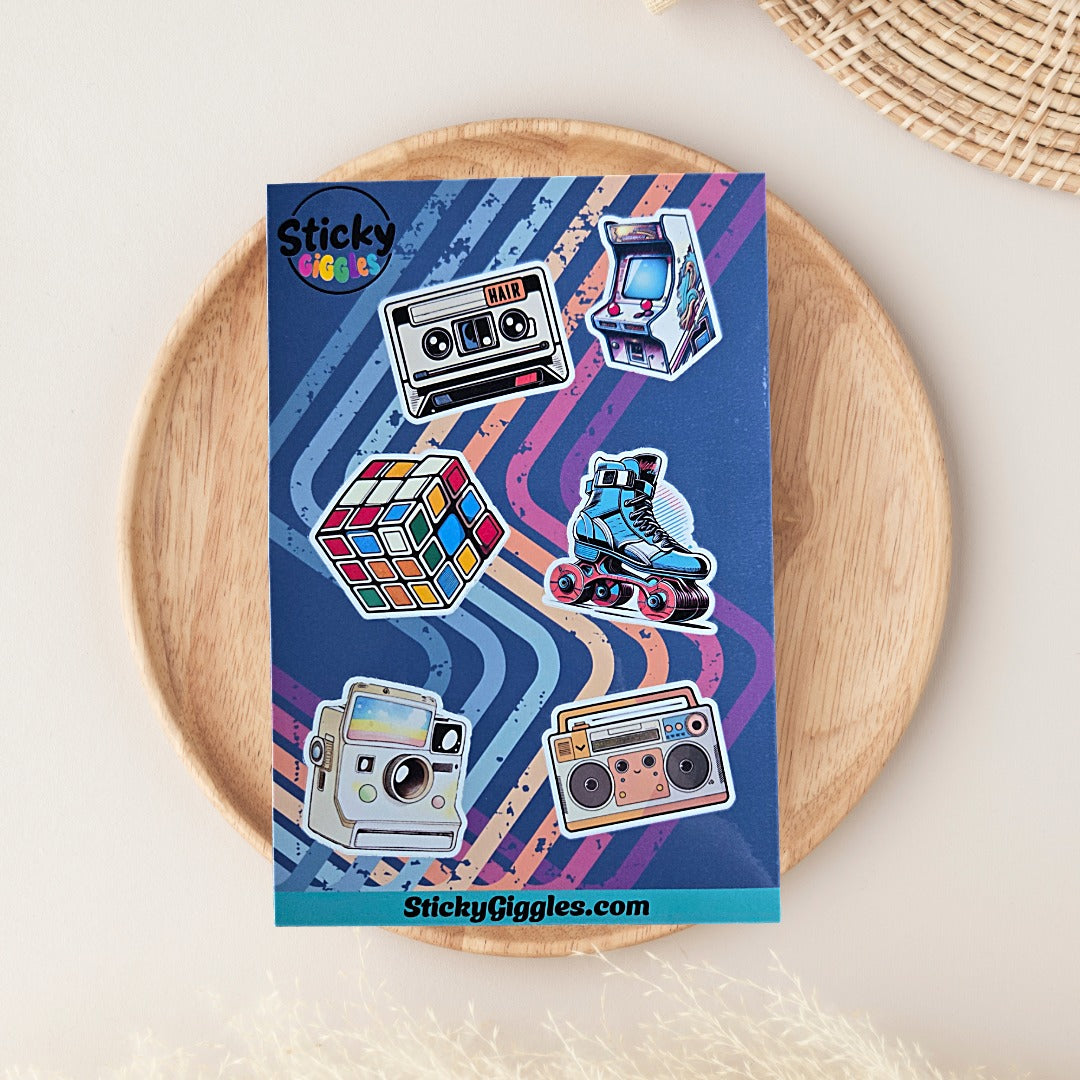 Fun Retro Collection 1 Sticker Sheet 6 Stickers