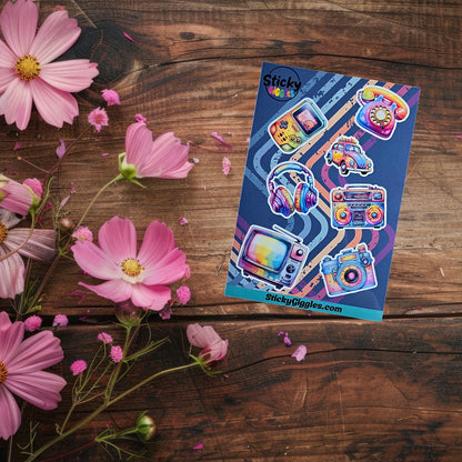 Fun Retro Collection 2 Sticker Sheet 6 Stickers