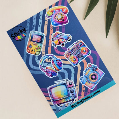 Fun Retro Collection 2 Sticker Sheet 6 Stickers