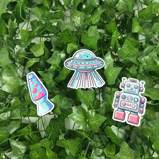 Retro Space Stickers