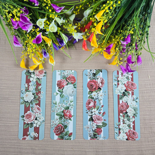 Roses and Stripes Bookmark