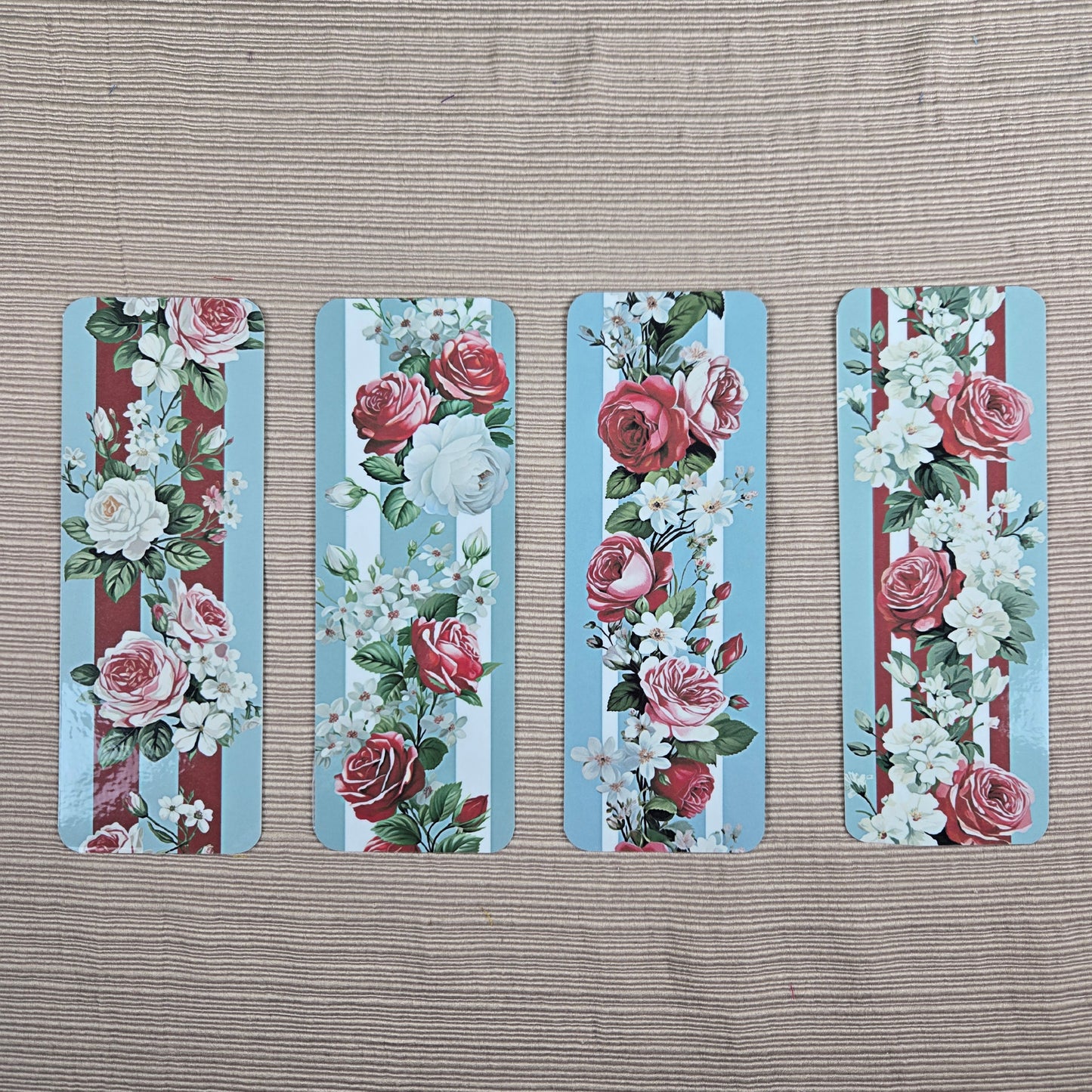 Roses and Stripes Bookmark