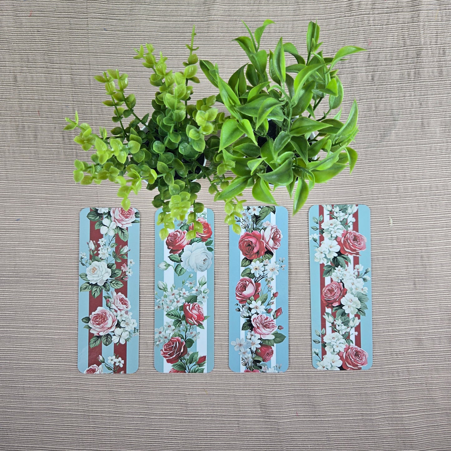 Roses and Stripes Bookmark