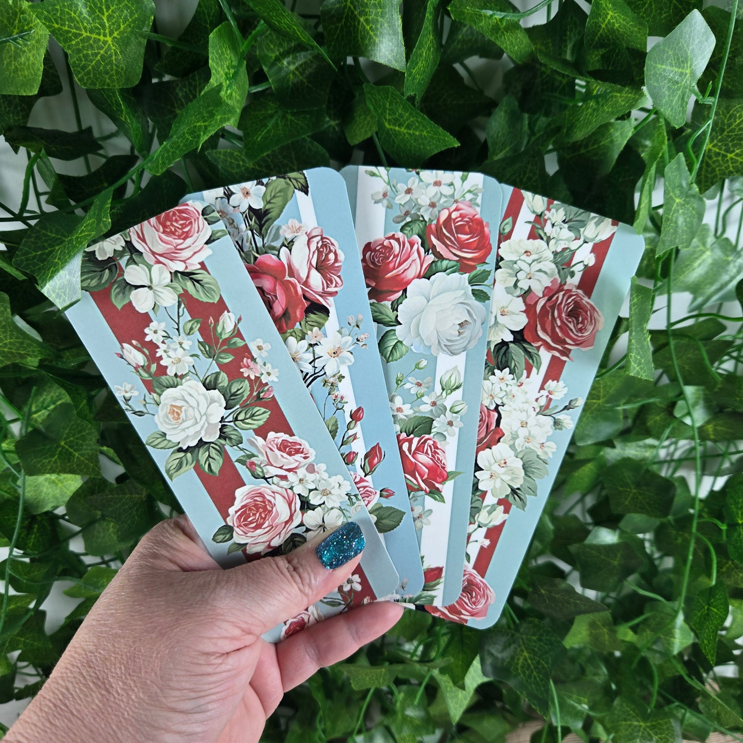 Roses and Stripes Bookmark