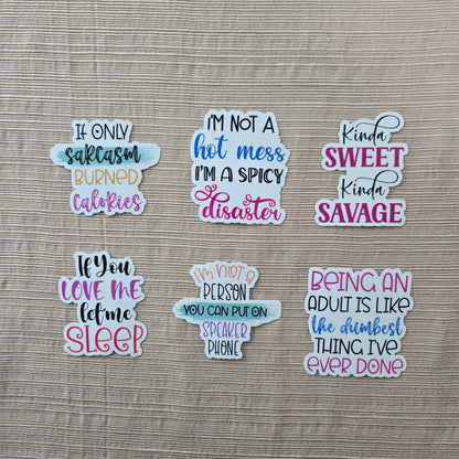 Sarcastic Funny Quote Stickers