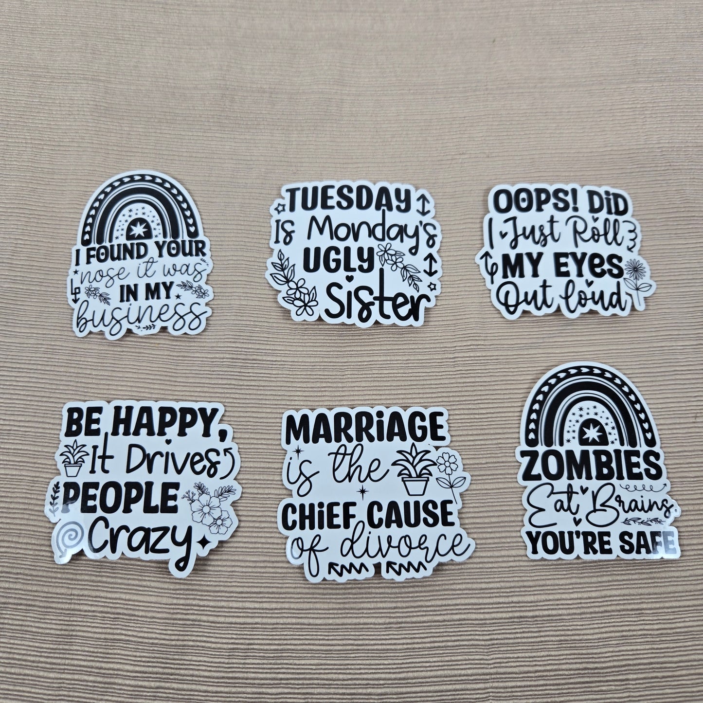 Funny Sarcastic Collection 1 Stickers