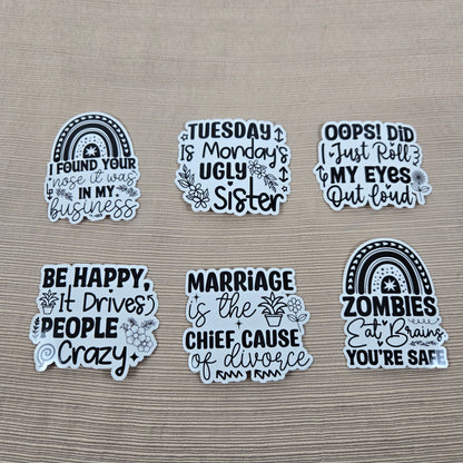 Funny Sarcastic Collection 1 Stickers