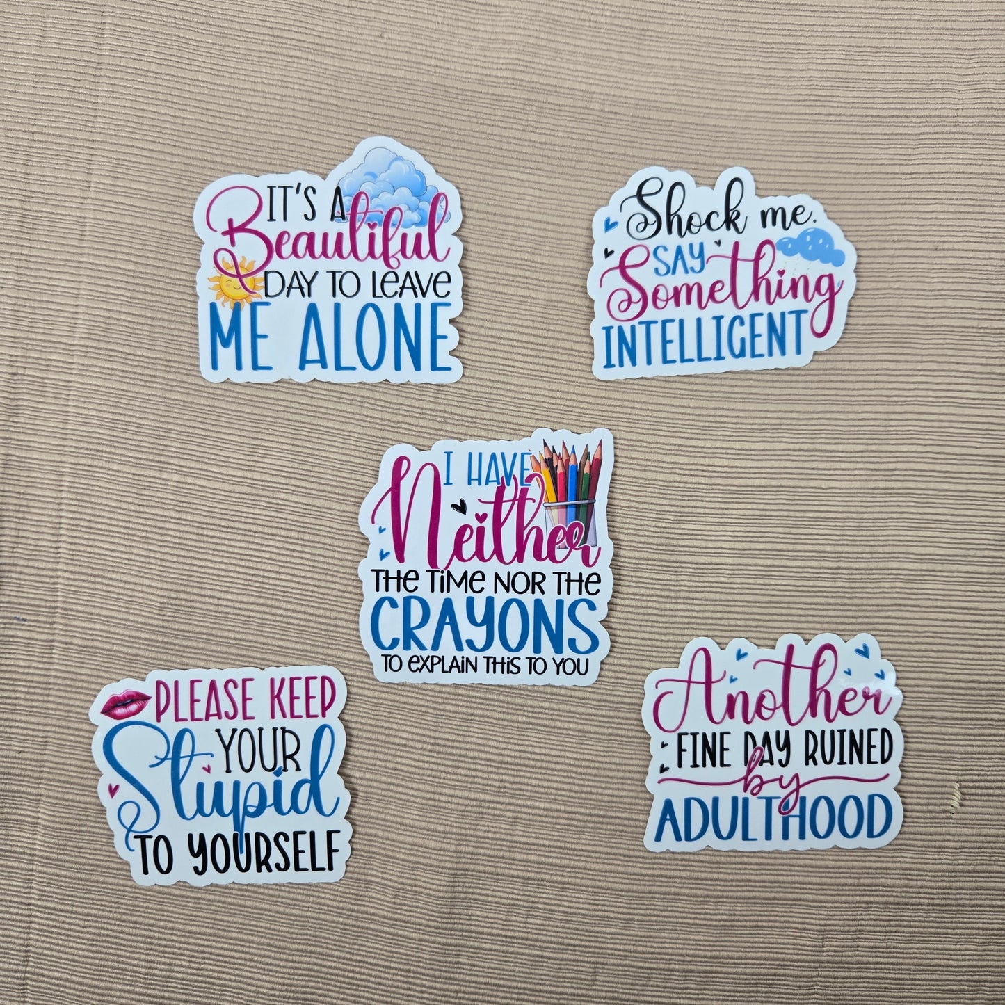 Funny Sarcastic Collection 2 Stickers