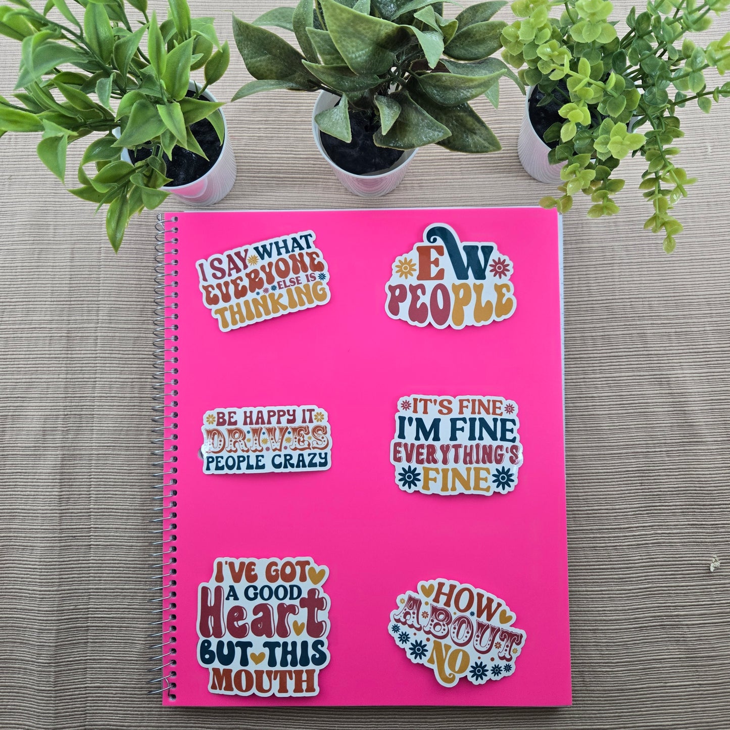 Funny Sarcastic Collection 4 Stickers