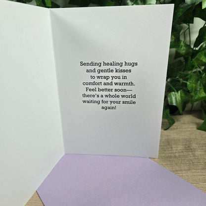 Sending Hugs and Kisses Get Well Soon Card