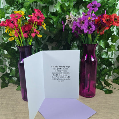 Sending Hugs and Kisses Get Well Soon Card