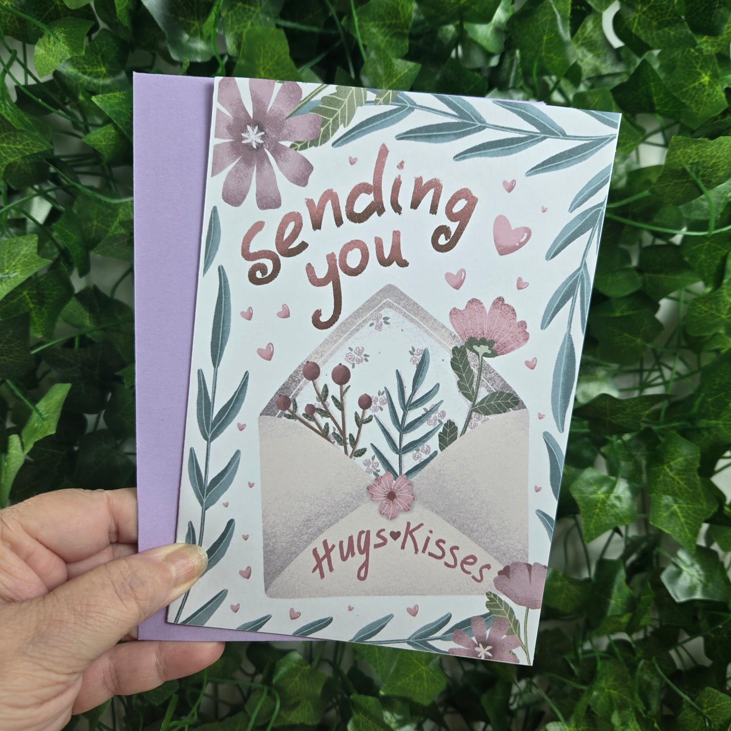 Sending Hugs and Kisses Get Well Soon Card